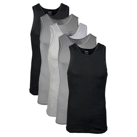 5 Gildan Men's A-Shirt Tank Tops