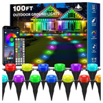100Ft RGB Outdoor Pathway Lights