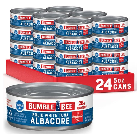Targeted: 24 Cans Bumble Bee Solid White Albacore Tuna in Oil