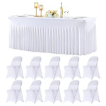 8Ft Spandex Table Skirt & 10 Chair Covers