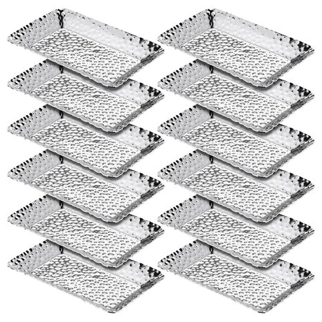 12 Small Silver Serving Trays