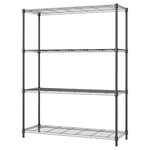 M MZG 1400 lbs 4 Tier Storage Rack Metal Wire Shelving Unit (Black)