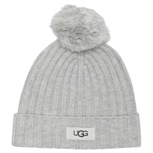 UGG Toddler & Little Kids Ribbed Wool Blend Pompom Beanie