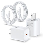 2-Pack 20W PD Wall Charger with Cables