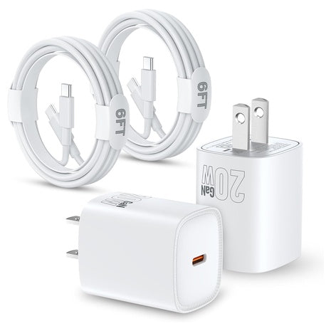 2-Pack 20W PD Wall Charger with Cables
