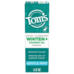 Tom's of Maine Whiten Plus Coconut Oil Fluoride Free Toothpaste (4oz)