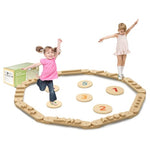 15-Piece Kids Wooden Balance Beam & Stepping Stones