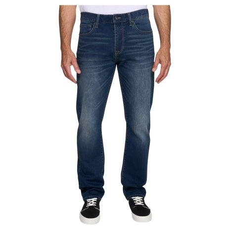 Lazer Men's Straight Fit 5-Pocket Knit Jeans