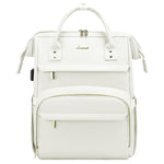 17″ PU Leather Laptop Backpack with USB Port