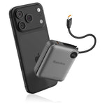 10000mAh 22.5W Mini Portable Charger with Built-in Cable