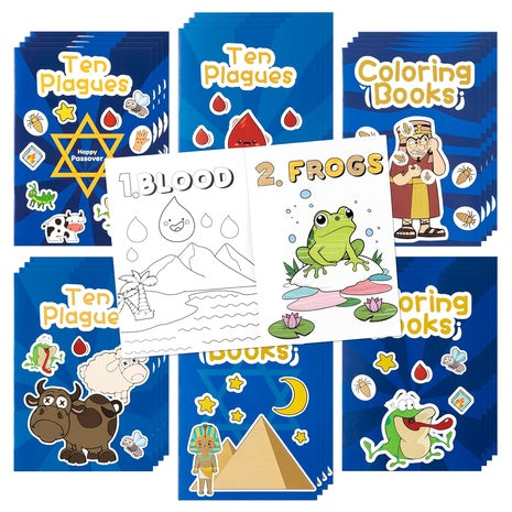 24 Kids Pesach Coloring Books