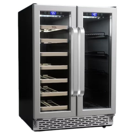 TCL 23.4" W 20 -Bottles Dual Zone Cooling Built-in/Freestanding Wine Cooler
