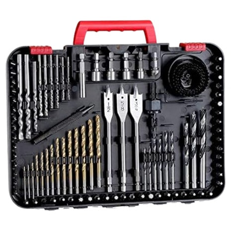 100-Piece Titanium Twist Brad Point Drill & Screwdriver Bit Set