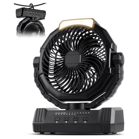 KopBeau 20000mAh Portable Battery Operated Camping Fan W/ LED Light