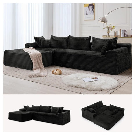 Korser 108" Modular Sectional Sofa With L-Shape Chaise