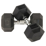 Pair 30 lbs BalanceFrom Rubber Hex Dumbbells