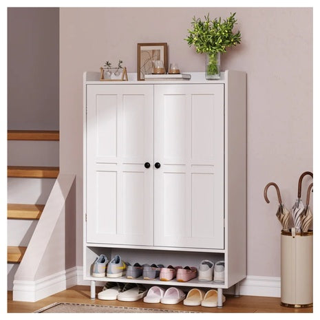 Lark Manor 6-Tier 24-Pairs Shoe Cabinet W/Doors & Adjustable Shelves