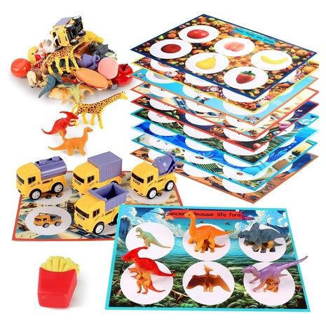 60 Piece Montessori Sorting & Matching Toy Set