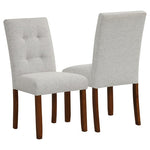 2 Button Tufted Fabric Dining Chairs
