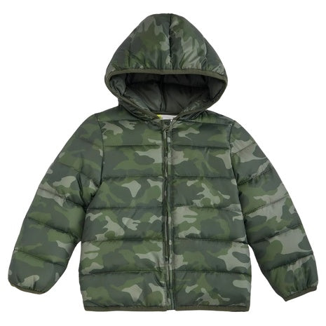 Epic Threads Boy's 2T-4T Dino-Print Midweight Hooded Puffer Jacket