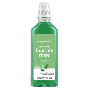 18oz Amazon Basics Anticavity Fluoride  Alcohol Free Mint Rinse