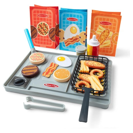 Melissa & Doug Flip & Fry Color-Changing Grill Playset