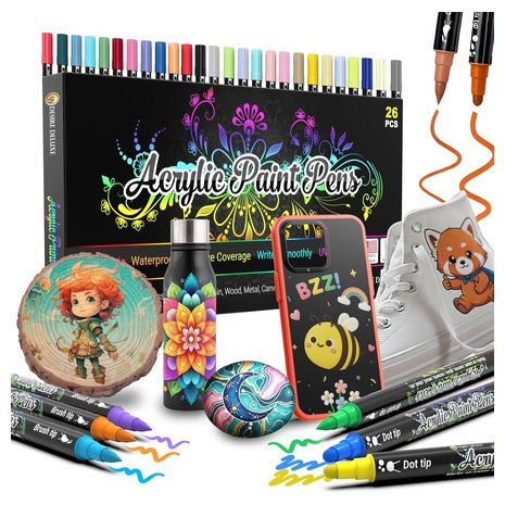 26 Dual-Tip Acrylic Paint Pens