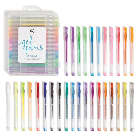 30 Metallic Gel Pens