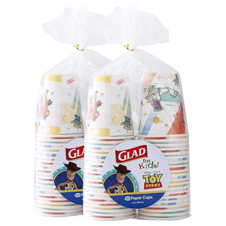 80-Count 9-Oz Glad Kids Disney Pixar Toy Story Disposable Paper Cups