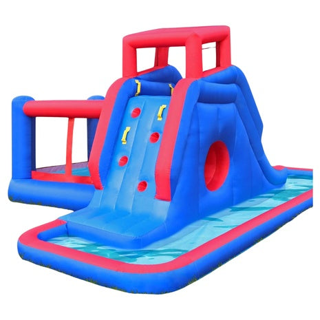 Sunny & Fun 2-in-1 Bounce & Blast Inflatable Water Slide Park