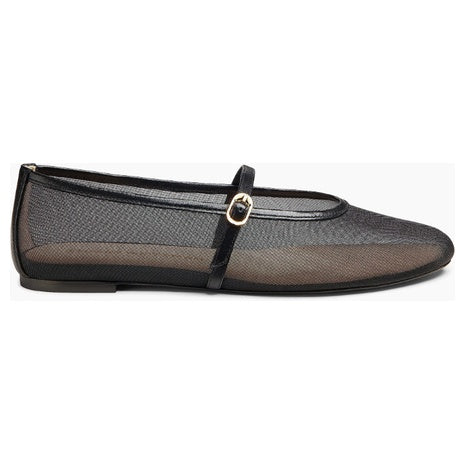 Stuart Weitzman Mesh and Leather Flats