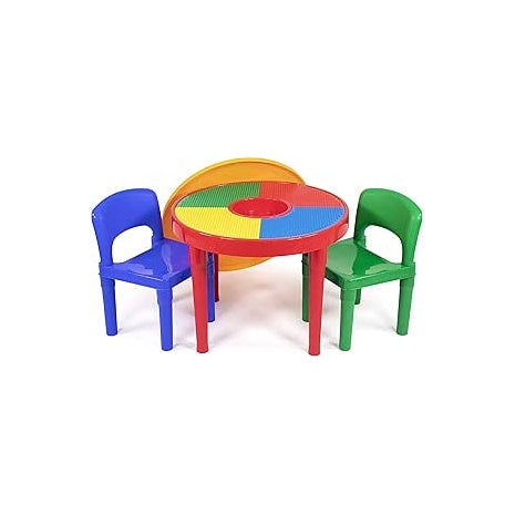 Kids 2-in-1 Building Block Activity Table Set