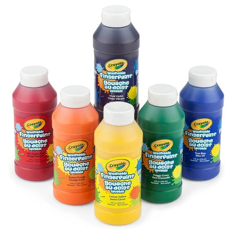 6 Crayola Washable Finger Paints