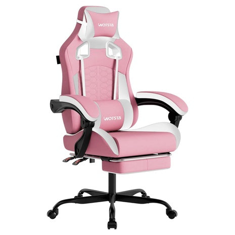 Ergonomic PC PVC Leather Gaming Chair With Footrest