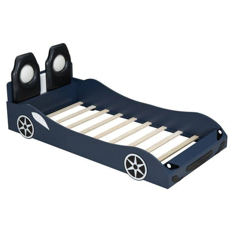 Nestfair Wood Frame Twin Car-Shaped Platform Bed