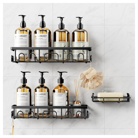 3-Pack Deyhoc Metal Shower Caddy Shelves (Black)