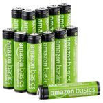 12 Amazon Basics Rechargeable AAA Batteries