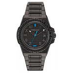 Versace Men's Swiss Greca Reaction Black-Tone Stainless Steel Bracelet Watch