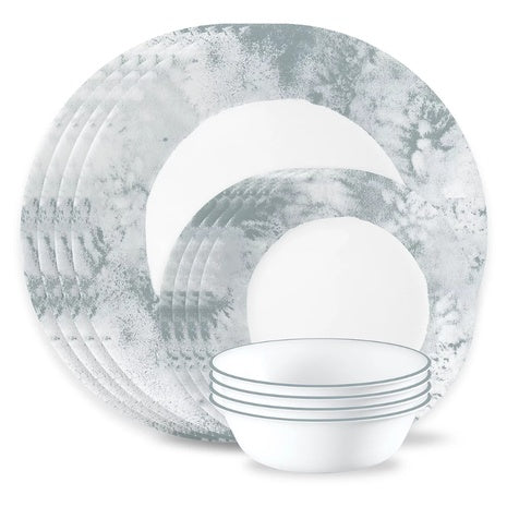 2-Pack Of Vitrelle Salt Wash 12-Piece Dinnerware Set