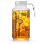 JoyJolt 60oz Glass Pitcher with 2 Lids