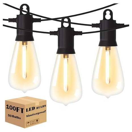 100-Ft Outdoor Waterproof LED String Lights