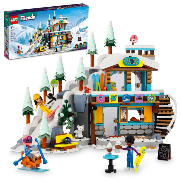 980 Piece LEGO Friends Holiday Ski Slope and Café Building Toy Set