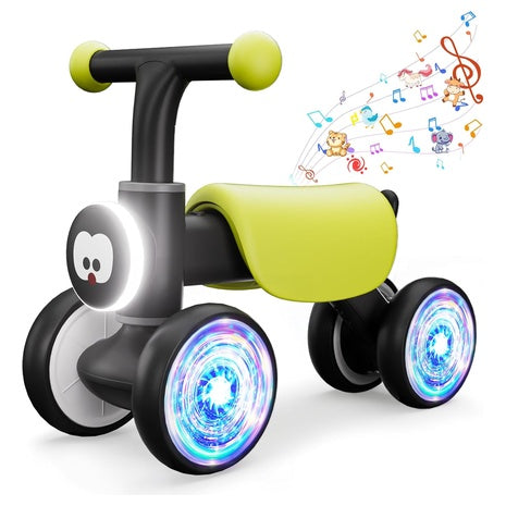 Glow Wheel Toddler Balance Bike with Melody Songs & Sounds
