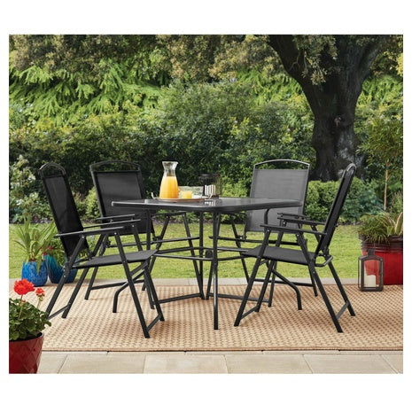 5-Piece Mainstays Albany Lane Steel Outdoor Patio Dining Set (3 Colors)