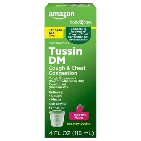 4-Oz Amazon Basic Care Tussin DM Cough Plus Chest Congestion Syrup