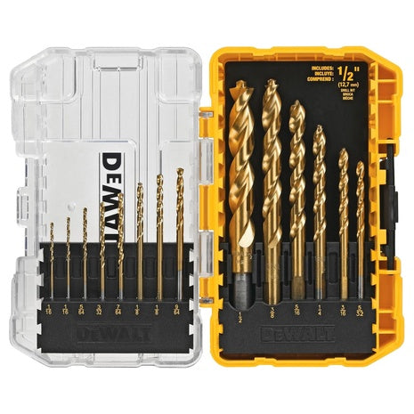14 Dewalt Titanium Drill Bits Set