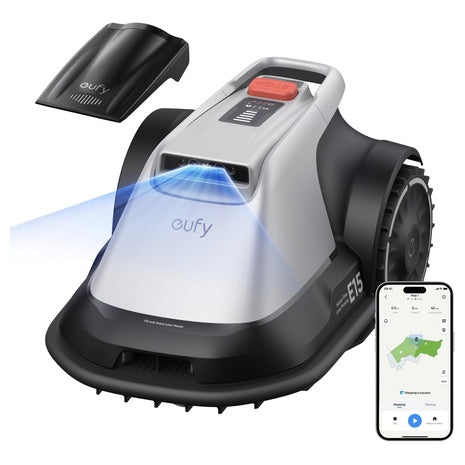 eufy E15 Robot Lawn Mower with Auto Mapping, Vision Navigation, Multi-Zone Management, and AI Obstacle Avoidance