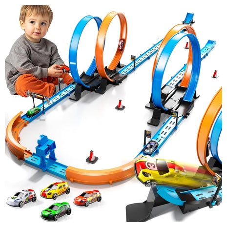 Loops Race Track Set with 4 Cars