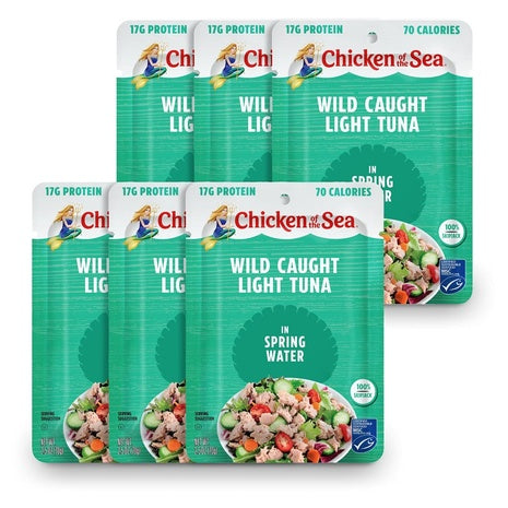 6 Packets Chicken of the Sea Light Tuna