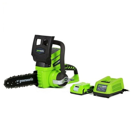 Greenworks 24V 10" Cordless Chainsaw with 2.0 Ah Battery & Charger